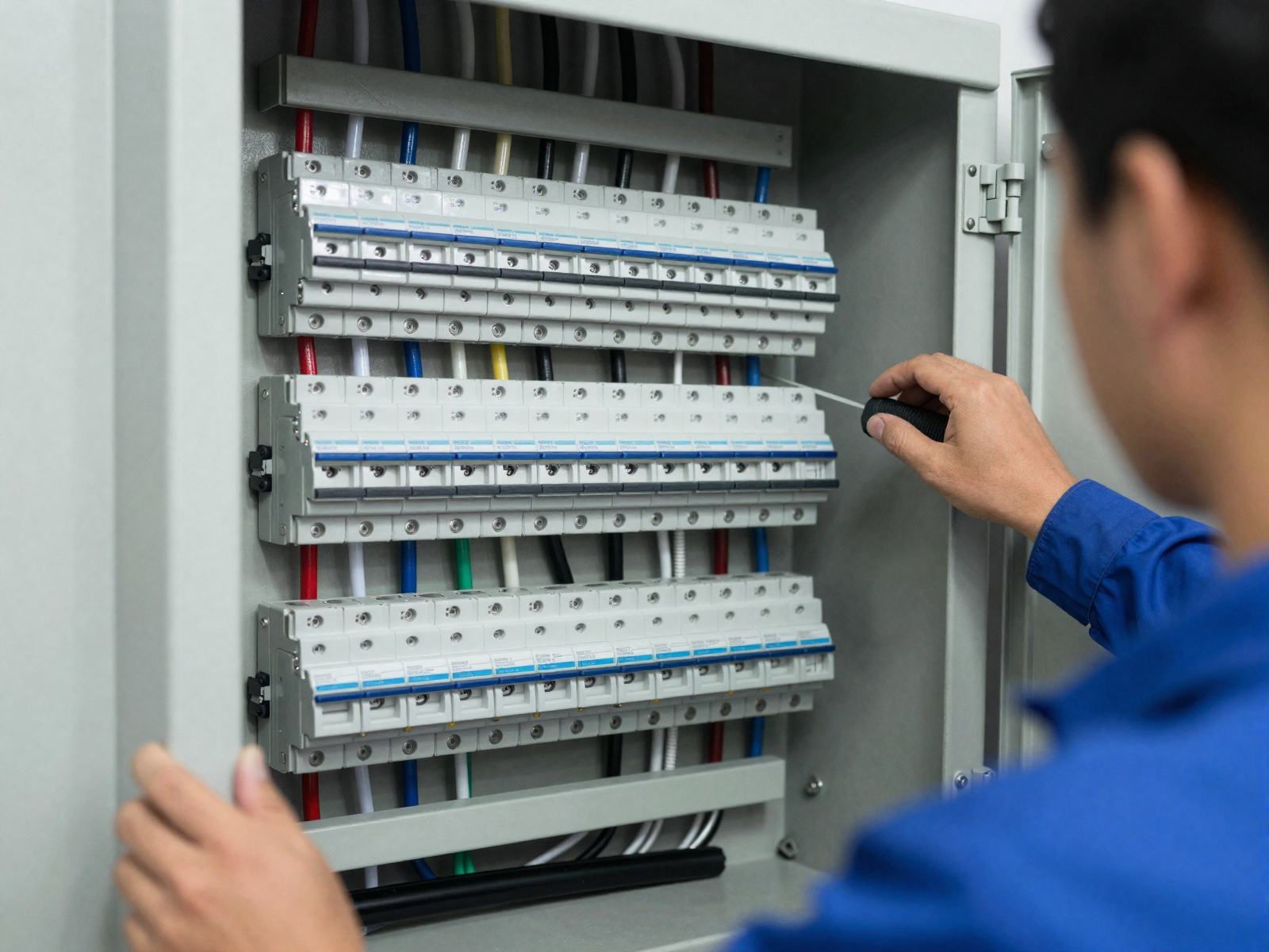 Completed electrical panel installation